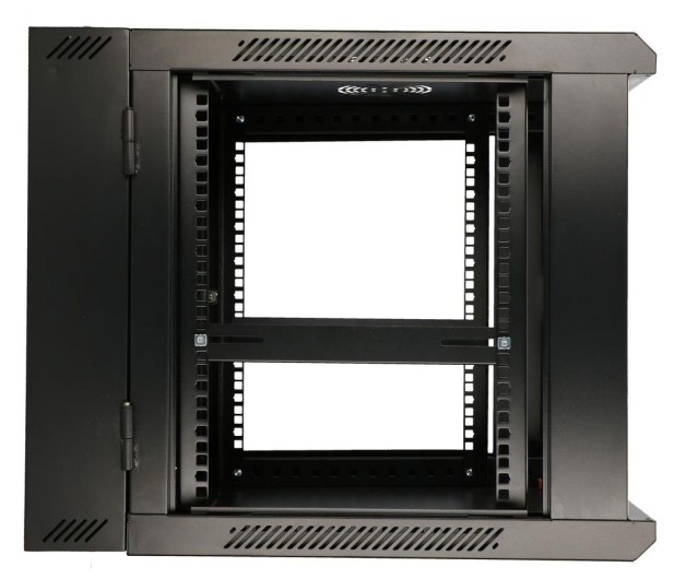 Extralink Szafka wisząca rack 9U 600x600 czarna dwusekcyjna EX.12943 - 489357 - zdjęcie 6